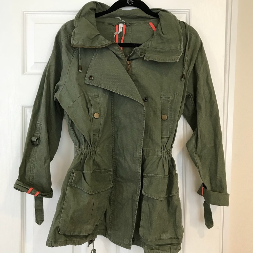 NWOT Willow & Clay industrial olive jacket